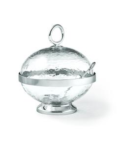 Sphere Silver Honey Jar with Glass Lid