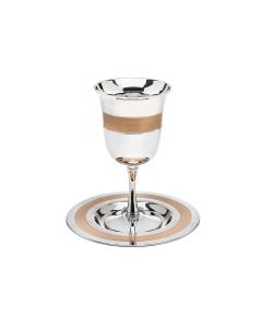 Gold Stripe Kiddush Set