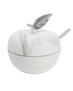 Marble Apple Jam Jar with Spoon