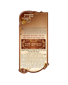 Sefirat Ha'Omer Counting Magnet 4 X 73/4''