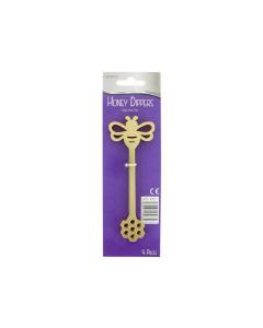 Lucite Honey Dippers - 4 Pack (Gold)