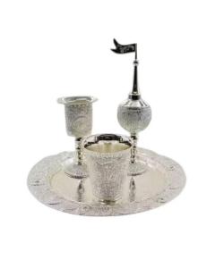 Filigree Havdalah 4 pc. Set with Tray