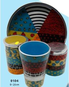Hadarya Hand Painted 4 pc. Havdalah Set - Colorful