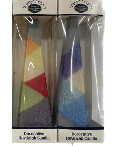 Pyramid Shape Havdallah Candle Triangle Color Design