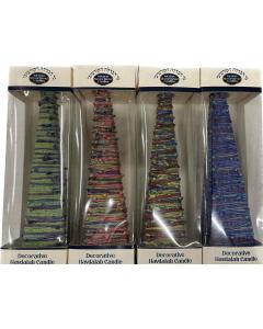 Pyramid Shape Havdallah Candle Drip Wax Design