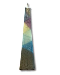 Pyramid Shape Havdallah Candle Triangle Color Design (Dark)