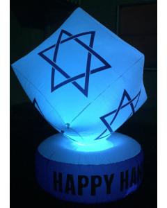Inflatable Star of David Cube Decoration with LED Lights
