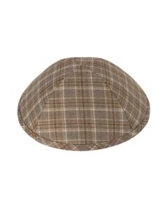 IKippah Brown Box Plaid Yarmulke