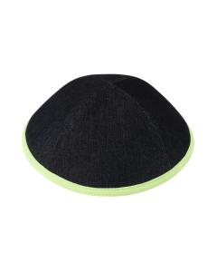 IKippah Black Denim W/ Neon Mesh Rim Yarmulke w/ Clips