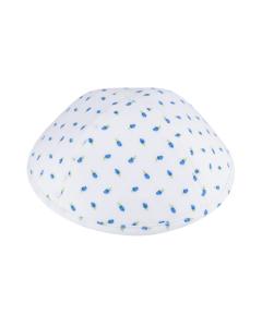 IKippah Blue Rose Bud Yarmulke