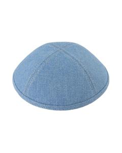 IKippah Mid Denim W/ Double Tan Stitching Yarmulke