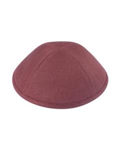 IKippah Maroon Linen Yarmulke