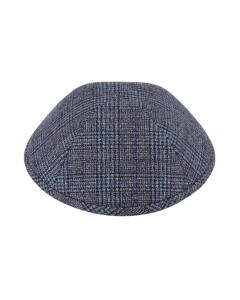 IKippah Navy & Gray Square Plaid Yarmulke