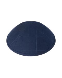 IKippah Navy Large Checker Yarmulke