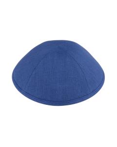 IKippah Royal Blue Linen Yarmulke