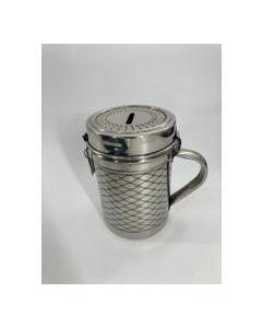 Stainless Steel Tzedaka Box - Diamond Design