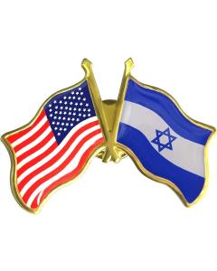 Israeli American Flag Lapel Pin