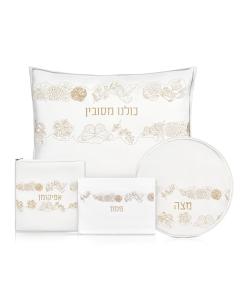 Inlay Floral Pesach Set