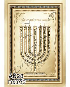 Menorah 20" x 28" - Frame