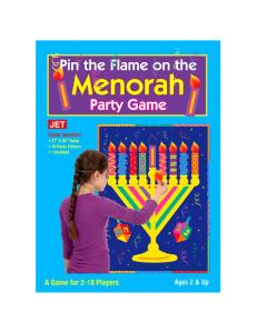 Pin the Flame on the Menorah