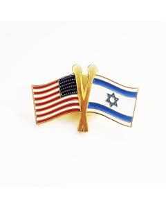 Israel & USA Flag Die-Cast Metal and Enamel Pin