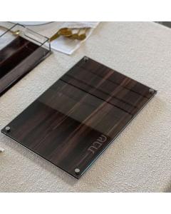 Lucite & Glass Wood Look Challah Board