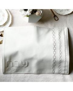 Chain Design Challah Cover - Silver
