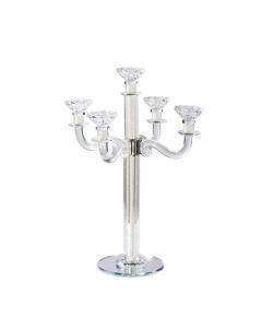 Crystal Candelabra with Mirrored Base 5 Arms