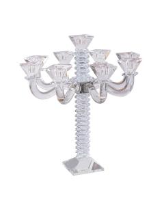 Stacked Design Crystal Candelabra - 9 Branches