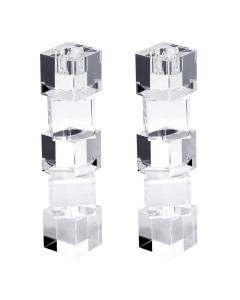 Crystal Taper Candlesticks