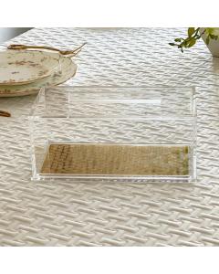 Lucite and Laser Cut Cake Tray with Lid