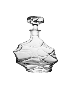 Crystal Decanter Wavy Design Set with 6 Cups
