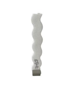 Wavy White Pearl Havdalah Candle
