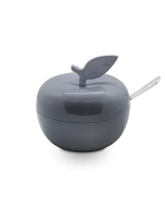 Enamel Apple Shaped Honey Dish (Gray)
