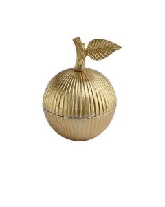 Aluminum Gold Textured Apple Shaped Honey Dish