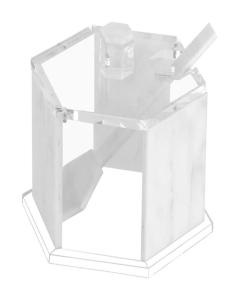 Lucite Hexagon Honey Dish (White Marble)