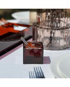 Colored Lucite Honey Dish