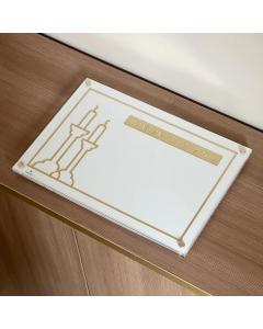Lucite Laser Cut Hadlokas Neiros Tray