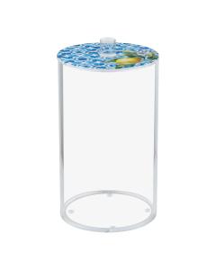 Lucite Cookie Jar - Blue Design (Large)