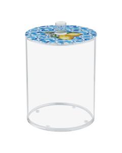 Lucite Cookie Jar - Blue Design (Medium)