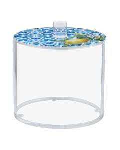 Lucite Cookie Jar - Blue Design (Small)