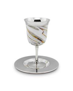 Kiddush Cup with Marble Design