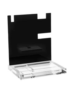 Lucite Men's Accessories Display Stand - Clear & Black