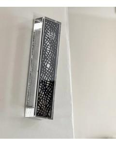 Lucite & Laser Cut Mezuzah Case - Mesh - Small (Black)