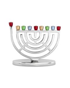 Aluminium Menorah with Colored Cups