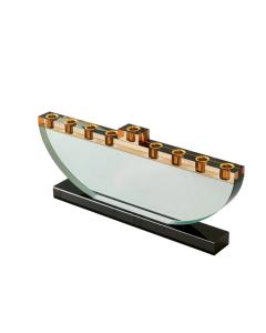 Teal & Amber Lucite Menorah