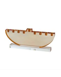 Amber Lucite Menorah