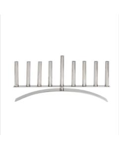 Stainless Steel Menorah with Oval Base