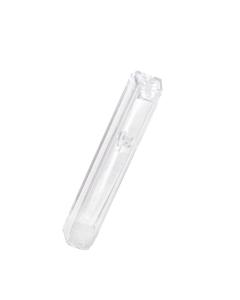 Clear Plastic Mezuzah Case with Clear Shin