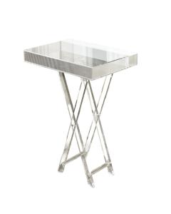 Adjustable Lucite Table with Concealed Sections
